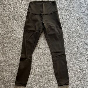 High-Waisted Olive Green Leggings